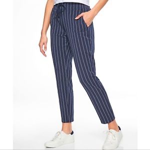 Athleta Midtown Ankle Pants. Blue Pinstripe. Size 6